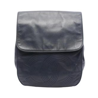 Chanel Pre-owned Backpacks, female, Blue, Size: ONE SIZE Pre-owned Leather chanel-bags