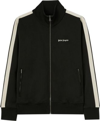Palm Angels logo-embroidered zip-up jacket - men - Polyester/Polyester - L - Black