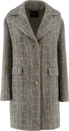Ermanno Scervino Single-Breasted Coat - Dames - Mantel - Grijs - XS - Jassen