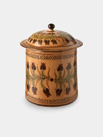 Poterie d'&Eacute;vires Flowers Hand-Painted Ceramic Lidded Pot