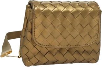 Bottega Veneta Pre-owned Cross Body Bags, female, Yellow, Size: ONE SIZE Pre-owned Leather Crossbody Bag