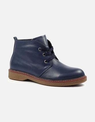 Lunar Womens Lunar Claire II Navy Leather Boot GLR014