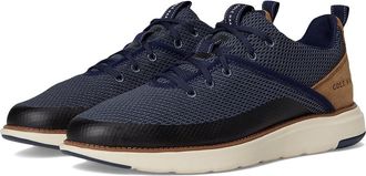 Cole Haan Grand Atlantic Sneaker Mens Shoes Marine Blue/British Tan : 10.5 D - Medium, Leather/Textile