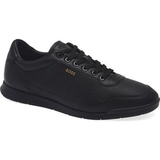 BOSS Titanium Low Top Sneaker in Black at Nordstrom Rack, Size 12Us / 11Uk