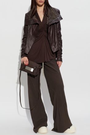 Rick Owens Top With A Decorative Neckline, Womens, Brown