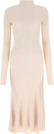 Balenciaga Sand Silk Blend Dress