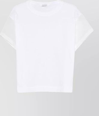 Brunello Cucinelli cotton sheer panel short-sleeve t-shirt