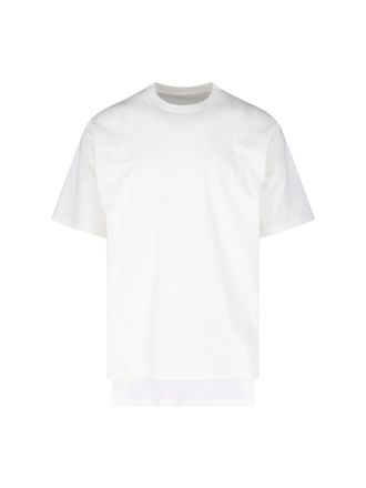 Maison Margiela Asymmetrical Hem White Cotton T-Shirt