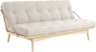 Karup Design Folk Schlafsofa, Kiefer klar lackiert / Cord ivory (510)