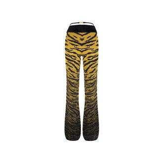 GCDS Pantaloni in maglia lurex Zebra - - Trousers - Donna - Giallo - S