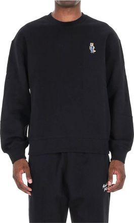 Maison Kitsun&eacute; Zwarte vossentrui regular fit - Heren - Sweatshirts - Zwart - S - Katoen - Hoodies & sweatvesten