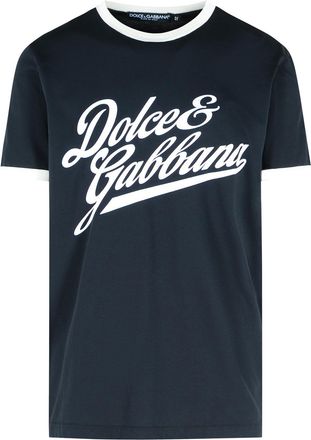 Dolce & Gabbana Navy Baumwoll -T -Shirt