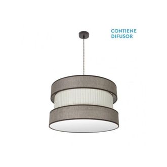 Fabrilamp Colgante Marron Modelo Home 3luces Marron-beis Fabrilamp