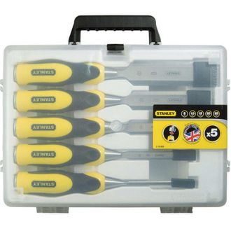 Stanley Juego 5 Formones Filo Biselado Mango Bimaterial, Explora El Juego De 5 Formones Stanley 2-16-885, Una Colecci&oacute;n Imprescindible Para Cualquier Entusias