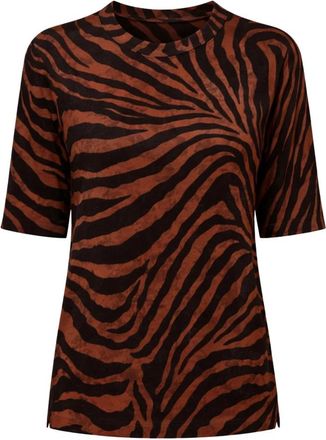 Max Mara Printed Organza Sweater - Dames - T-shirts - Veelkleurig - M - Organza - Tops