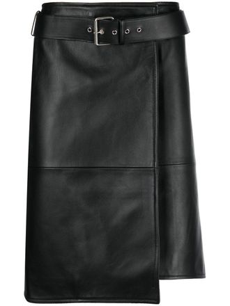 Moschino Leren shorts - Zwart