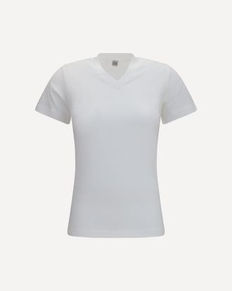 Toteme V-neck cotton jersey T-shirt Female L