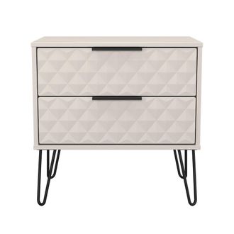 Lewis's Harlequin 2 Drawer Side Table in Kashmir Matt - Ready Assembled - Lewiss Home | TJ Hughes