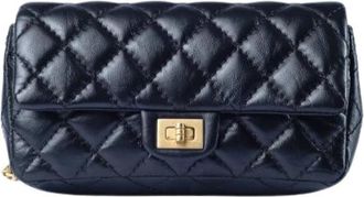 Chanel Pre-owned Reissue 2.55 Heuptas - Dames - Vintage Mini Tas - Zwart - ONE Size - Leer - Vintage