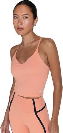 Nike Indy Light Support Bra Tank Top Womens Bra Apricot Agate/White : 2XL (US 20-22), Polyester/Spandex
