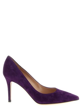 Gianvito Rossi Purple Suede Leather High Heel Womens Pumps