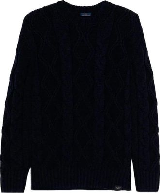 Paul & Shark Ronde hals knitwear - Heren - Ronde hals truien - Blauw - XL - Truien & Vesten