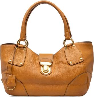 Prada Pre-owned Prada Vitello Daino Push Lock Tote Ladies TBB5BB59133DOUG9