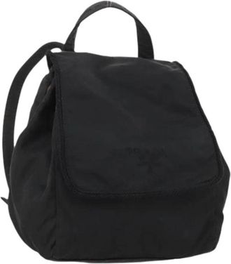 Prada Pre-owned Nylon Vintage Rugzak - Dames - Vintage Rugzakken - Zwart - ONE Size - Nylon - Vintage