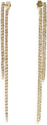 Lana Jewelry 14K Diamond Tennis Linear Earrings in Yellow Gold at Nordstrom