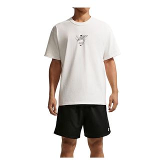 Nike Sportswear Comfortable Printed Relaxed Crew Neck T-Shirt White IV2641-133