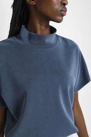 MY ESSENTIAL WARDROBE Blouse met korte mouwen Casual fit - dark blue