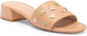 Stuart Weitzman Tammy Crystal Slide Sandal in Golden Beige at Nordstrom Rack, Size 7.5