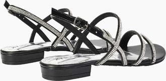 XY London Womens XY London Womens/Ladies Orla Diamante Strappy Summer Flat Sandals - Gold - Size: 6