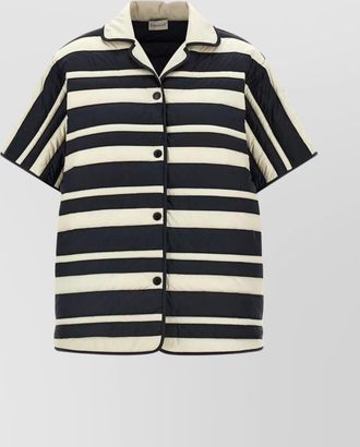 Moncler collared striped shirt short sleeves