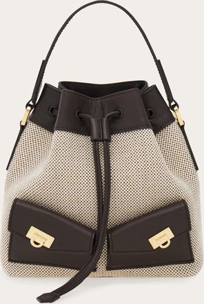 Ferragamo Women Multipocket bucket bag Beige
