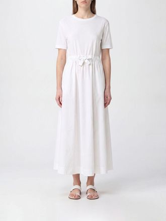Herno A-Line Taffeta Midi Dress with Drawstring Waist