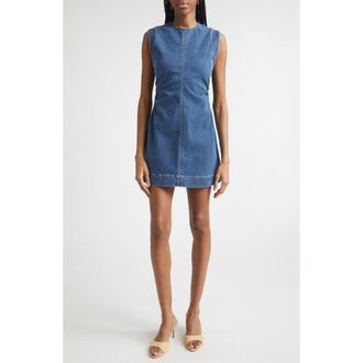 Veronica Beard Imara Denim Minidress in Dark Bright Blue at Nordstrom, Size 10