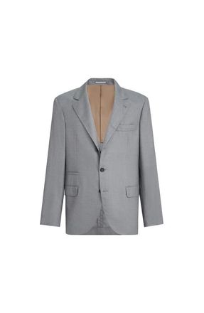 Brunello Cucinelli Hopsack blazer in Grey at Nordstrom, Size 52 It