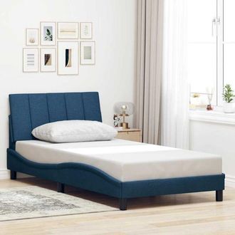 vidaXL Estructura De Cama Sin Colch&oacute;n Tela Azul 100x200 Cm Vidaxl