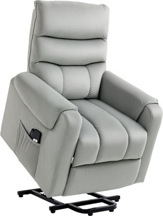 HOMCOM Homcom - Sill&oacute;n de Masaje Relax Sill&oacute;n Levantapersonas con Reclinaci&oacute;n El&eacute;ctrica hasta 135&deg; Control Remoto y 8 Zonas de Masaje 79x97x103 cm