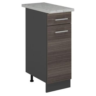 Vicco Mueble Bajo De Cocina R-line, Gris Noble, 30 Cm Et M&aacute;rmol
