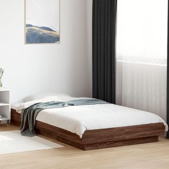 vidaXL Vidaxl - Estructura De Cama Madera De Ingenier&iacute;a Roble Marr&oacute;n 75x190 Cm