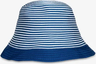 Grevi Gestreifter Cloche-Hut aus Grosgrain