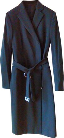Gucci Black Wool Wrap Coat