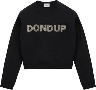 Dondup Crewneck Sweatshirt - Dames - Sweatshirts - Zwart - S - Hoodies & sweatvesten