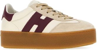 Hogan Womens Two-Tone Leather And Suede H698 Sneakers B013c023r810 Scarpe Stringate Lace-up Shoes