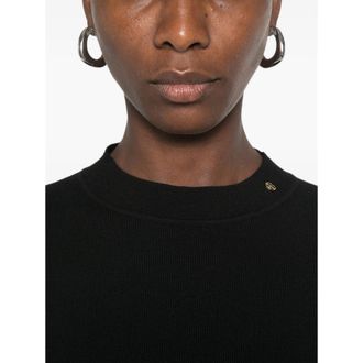 Anine Bing Ribbed Knit Mock Neck Dress - Black