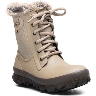 Bogs Arcata Dash Insulated Waterproof Snow Boot in Taupe at Nordstrom, Size 10