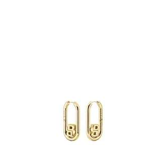 BOSS Gold-tone hoop earrings with Double B monograms