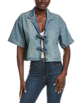 Triarchy Lottie Cropped Boxy Tie Shirt